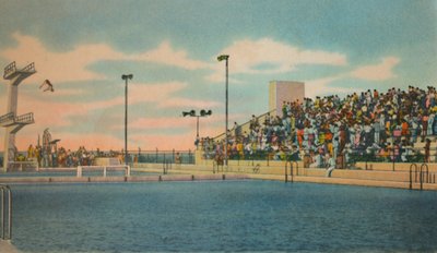 市政游泳池，Barranquilla，c1940年代 作者 不明