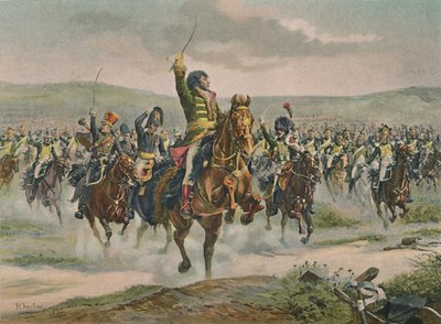 穆拉特于1806年10月14日领导耶拿骑兵部队，1896年 作者 不明