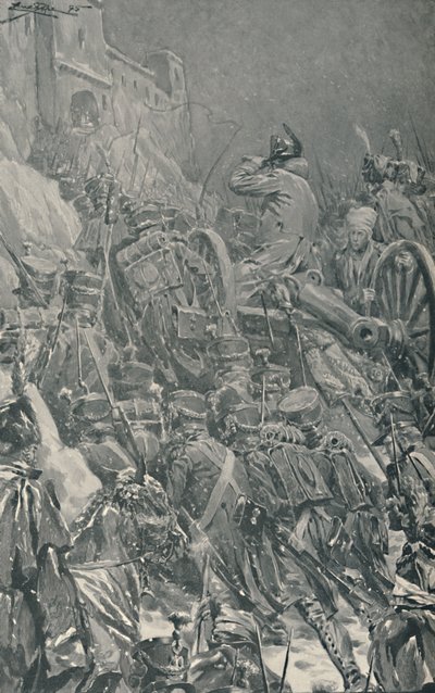 拿破仑...到达瓜达拉马山脉山顶的修道院，1808年，1896年。 作者 不明
