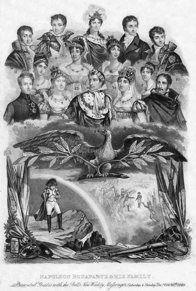 拿破仑·波拿巴和他的家人，1840年 作者 不明