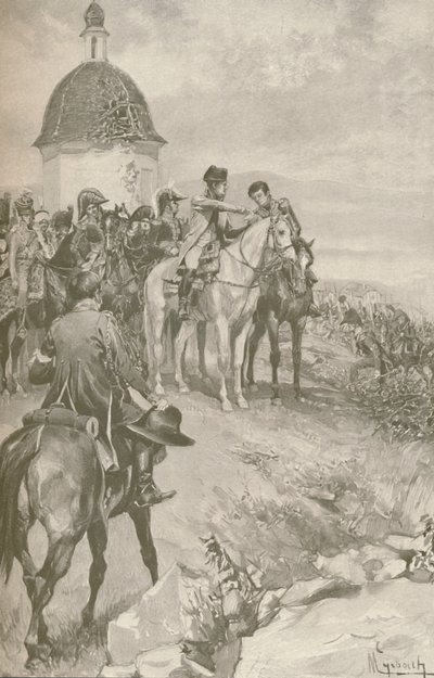 拿破仑和他的工作人员在奥斯特里茨，1896年 作者 不明