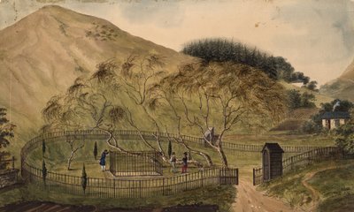 拿破仑墓地在圣赫勒拿岛，1833年 作者 不明