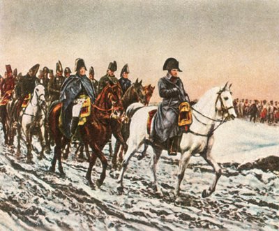 拿破仑撤退到1812年的Berezina，1936年。 作者 不明