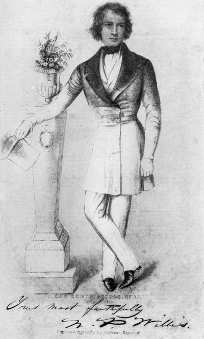 纳撒尼尔·帕克·威利斯（Nathaniel Parker Willis）1806-1867，美国作家，诗人和编辑，19世纪，1908年 作者 不明