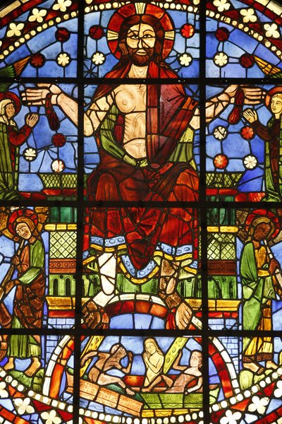 National Museum of French monuments. Ancient church of the Cordeliers, Chateauroux. Stained glass window of the Last Judgement, Paris, France 作者 不明