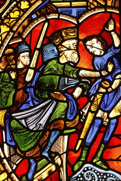 National Museum of French monuments. Saint Pierre cathedral. Stained glass window. The condamnation of Saint Paul, Paris, France 作者 不明
