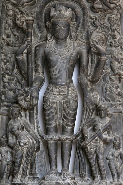 National museum of India, Delhi. Vishnu. Pala, 9th-10th century A.D. Eastern India. Stone. Detail. India. 作者 不明