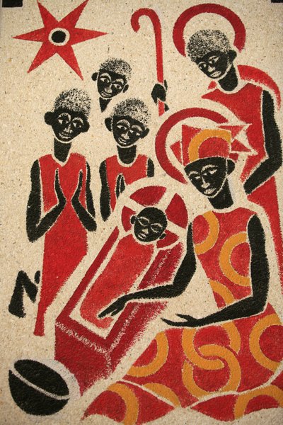 Nativity The Keur Moussa abbey church fresco was designed and painted in 1963 by Dom Georges Saget Keur Moussa Senegal 作者 不明