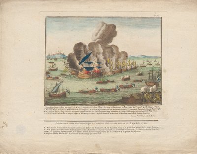 1788年6月28日和29日，俄罗斯和奥斯曼帝国舰队在黑海进行的海战，1788年。 作者 不明