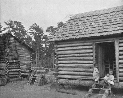 Negro Log Huts，美国乔治亚州托马斯维尔，c1900年。 作者 不明