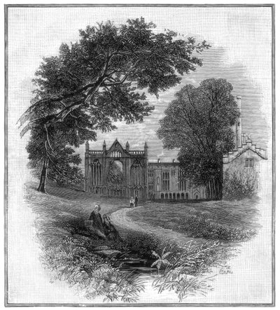 纽斯特德修道院（Newstead Abbey），拜伦勋爵的祖籍，1888年 作者 不明
