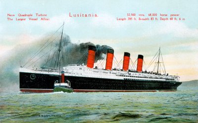 远洋客轮RMS Lusitania，20世纪 作者 不明