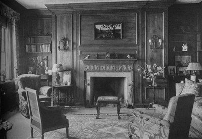 1924年，纽约市安妮·摩根小姐的房子，摩根小姐办公室中的旧乔治亚风格镶板 作者 不明