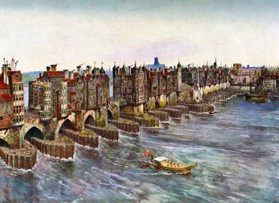 旧伦敦桥，约1630年，c1900-1920年 作者 不明
