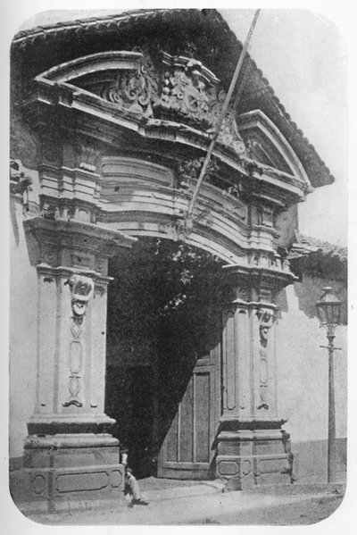 老圣地亚哥-剩下的少量房屋之一，在1750年至1810年西班牙占领期间建造，1911年 作者 不明