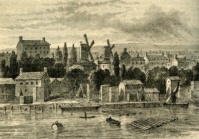 兰贝斯（Lambeth）的旧风车，约1750年，建于1878年。 作者 不明