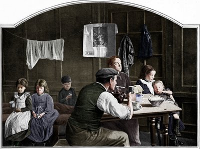 伦敦Slumland的旧房间，摄于1900年1901年 作者 不明