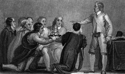 奥利弗·克伦威尔（Oliver Cromwell）拒绝冠冕，1650年代 作者 不明