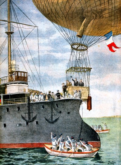 在公海，1901年 作者 不明