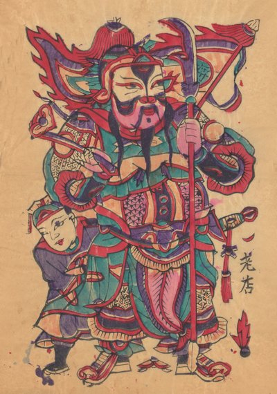 一百三十五幅木版画，包括新年图画nianh...，19-20世纪。 作者 不明