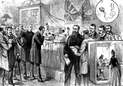 1891年，英法电话线开通 作者 不明