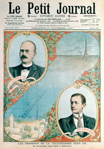 1907年，巴黎与卡萨布兰卡之间建立了无线电报链接 作者 不明