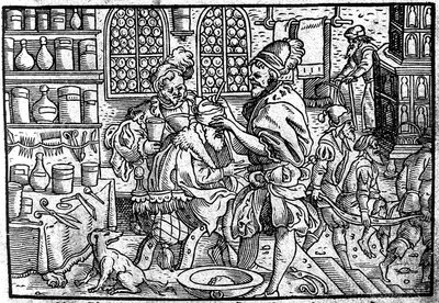 勒芒头上的手术。来自：Theophrastus Bombastus von Hohenheim伟大的Wundarzney，1562年 作者 不明