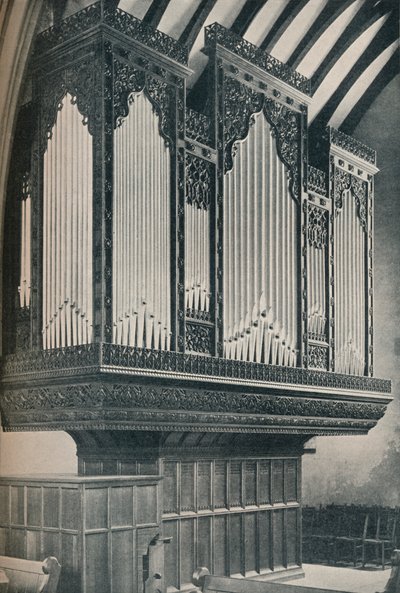 陶温教区教堂的风琴，c1910 作者 不明