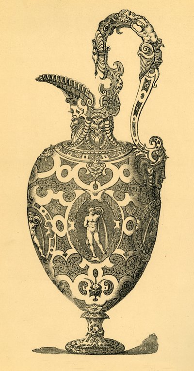 花瓶或壶的原始设计，1881年。 作者 不明