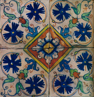 荷兰装饰瓷砖，意大利风情，c1600 作者 不明