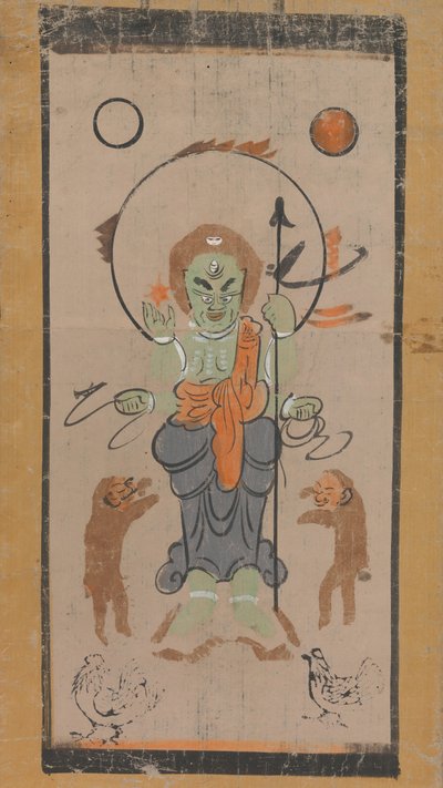Shomen Kongoyasha Vajrayaksha的大津，十七世纪。 作者 不明