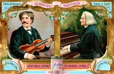 Pablo de Sarasate和Franz Liszt，摄于1900年 作者 不明