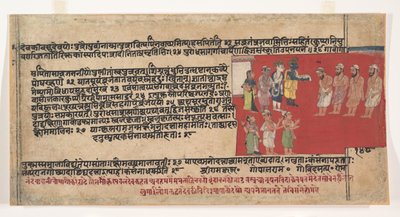 来自分散的Bhagavata Purana的页面 毗湿奴神的古代故事，约1630-50。 作者 不明