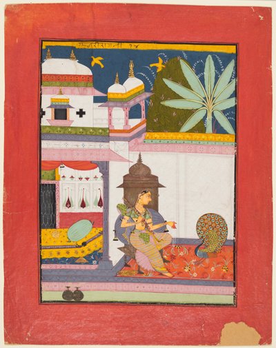Ragamala系列中的页面：Gujari Ragini，c。 1680。 作者 不明