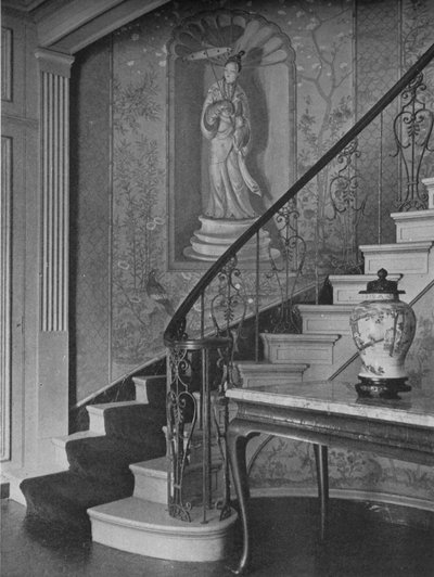 彩绘装饰，楼梯墙，WK Vanderbilt夫人的房子，纽约，1924年 作者 不明