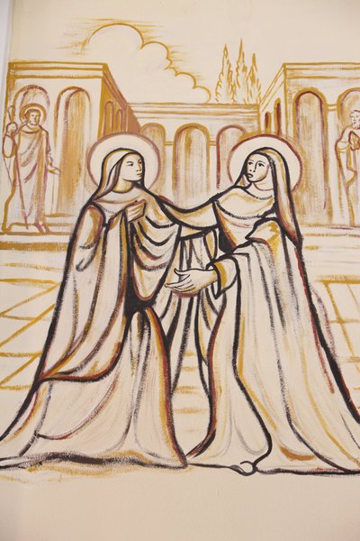 Painting in Lome cathedral : the Visitation, Lome, Togo 作者 不明