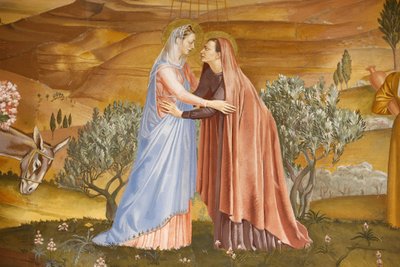Painting in the Visitation church in Ein Kerem : the Visitation, Ein Kerem, Israel 作者 不明