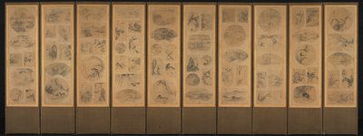 一百个主题的绘画，1800年代后期。 作者 不明