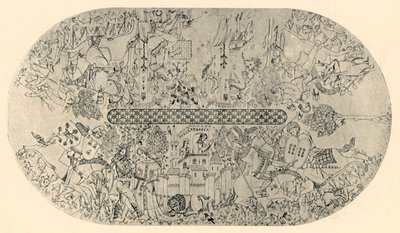 1907年第3号，在司法厅的天花板上绘画。 作者 不明