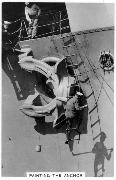 画航母HMS勇气号的锚点，1937年 作者 不明