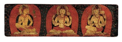 一对印有三神和三神的手稿封套，约12世纪。 作者 不明