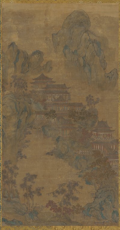 山中的宫殿，明朝，16-17世纪。 作者 不明