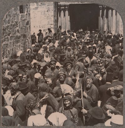 棕榈游行离开圣墓教堂，c1900 作者 不明