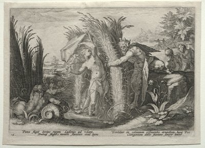 潘追求Syrinx，c。 1589。 作者 不明