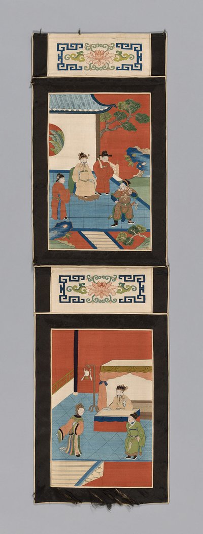 屏风板，中国，清朝1644-1911年，1875-1900年。 作者 不明