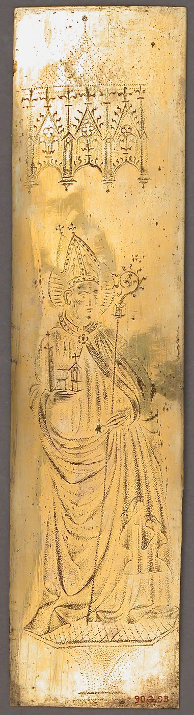 圣主教三联画中的面板，德国，15世纪中期。 作者 不明