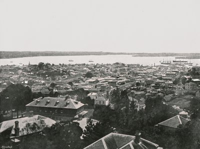 从小山的全景，奥克兰，新西兰，1895年。 作者 不明