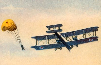 跳伞，1919年，1932年。 作者 不明