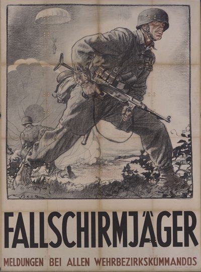 伞兵，1942年。 作者 Unbekannt