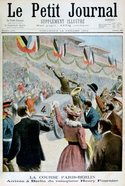巴黎柏林竞赛，获胜者亨利·弗尼尔（1901）到来 作者 不明